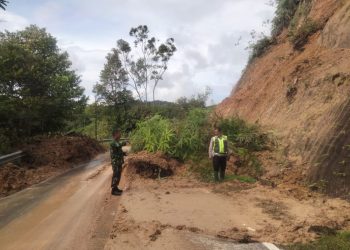 Tanah longsor tutup ruas Jalinsum Taput – Tapteng
