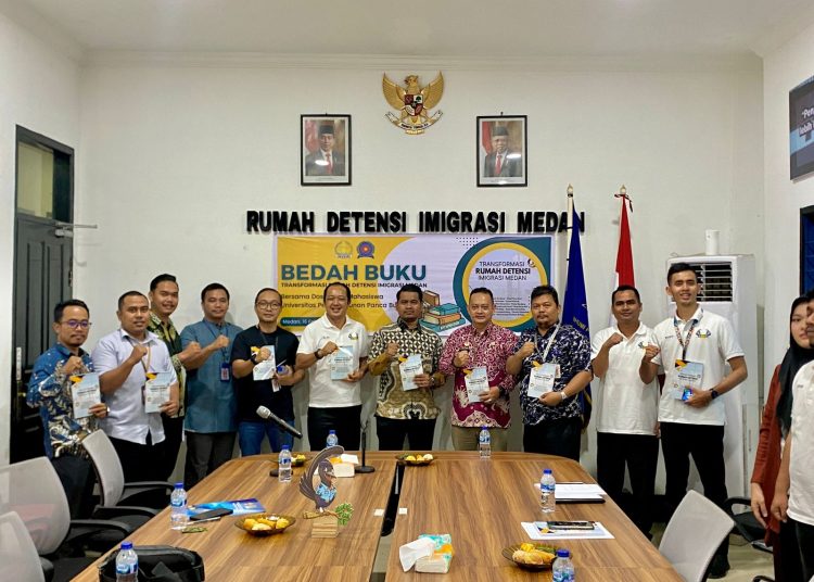 Rumah Detensi Imigrasi Medan bersama Universitas Pembangunan Panca Budi Medan menggelar bedah buku "Transformasi Rumah Detensi Imigrasi Medan", (Satunusantara news/HO-Humas Rudenim Medan).