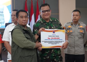 Korem 032/Wbr terima bantuan operasional awal dari BNPB penangananan bencana alam di Sumbar