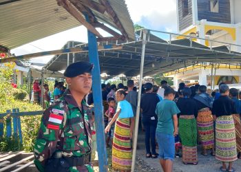 Satgas Yonkav 6/Naga Karimata laksanakan pengamanan di seluruh gereja perbatasan RI-RDTL