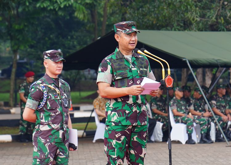 Kasum TNI Letjen TNI Bambang Ismawan, saat menyampaikan sambutan pada pelepasan keberangkatan Mudik Bersama Mabes TNI tahun 2024.(Satunusantara news/HO-Puspen TNI).