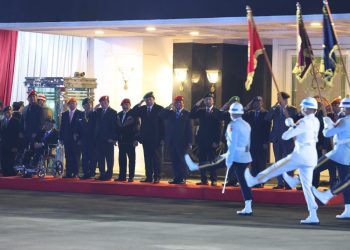 Menhan Prabowo pimpin Upacara Parade Senja di Kantor Kementerian Pertahanan