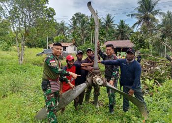 Satgas Yonif 122/TS temukan bangkai pesawat di Hutan Keramat Amyu Kabupaten Keerom