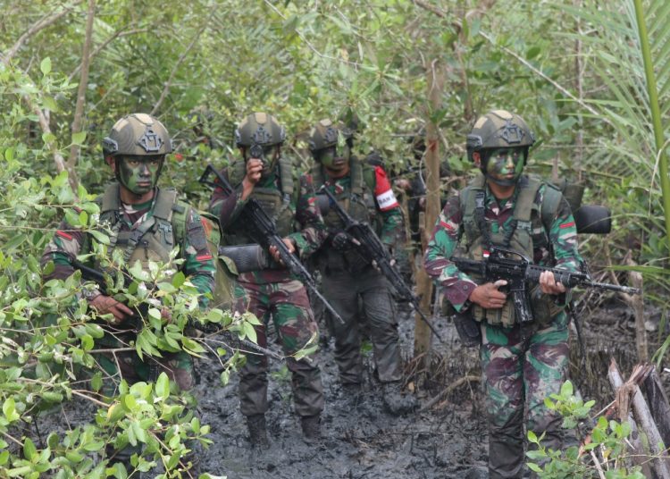 Batalyon Infanteri 126/KC menggelar latihan Proglatsi Non SBK Blok Medan  di wilayah Kabupaten Asahan-Batu Bara.(Satunusantara news/HO- Yonif 126/KC).