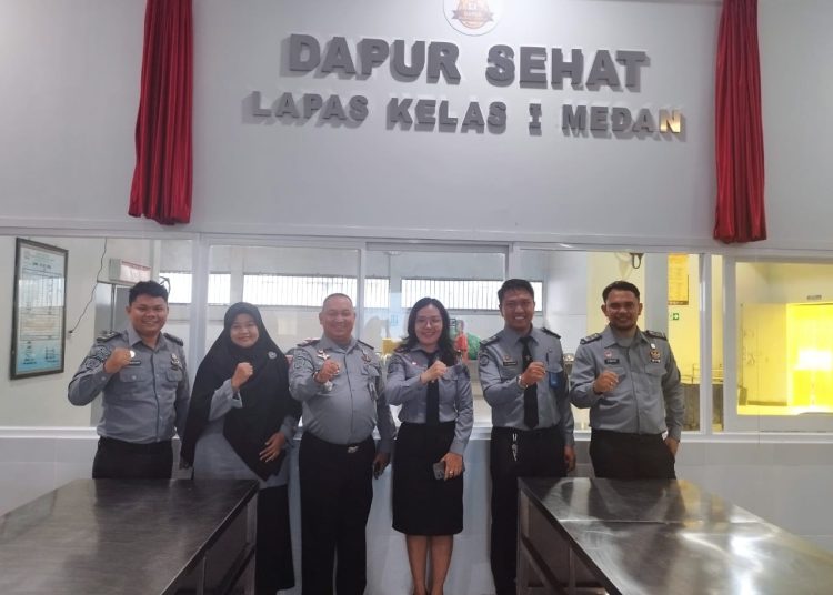 Lapas Kelas I Medan menjadi percontohan Dapur Sehat dan menarik minat banyak pihak dijadikan study tiru serta mendapat kunjungan dari LPKA Medan.(Satunusantara news/HO-Humas Lapas Medan).