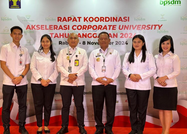 Kanwil Kemenkumham Sumut  aktif dalam kegiatan rapat koordinasi akselerasi Corporate University Tahun 2024.(Satunusantara news/HO-Humas Kemenkumham Sumut)