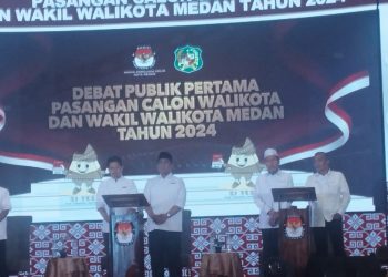 Debat Publik Pertama Paslon Wali kota dan Wakil Wali kota Medan Tahun 2024 berjalan aman
