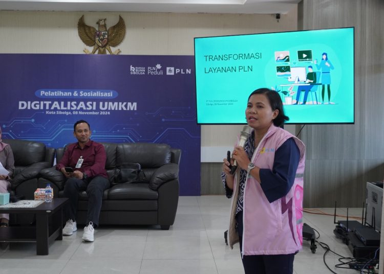 PLN UP3 Sibolga bersama Rumah BUMN Sibolga menggelar Pelatihan dan Sosialisasi Digitalisasi di Ruang Rapat Gembira Lantai 2, PT PLN (Persero) Unit Pelaksana Pelayanan Pelanggan (UP3) Sibolga.(Satunusantara news/HO-Humas PLN UID Sumut).