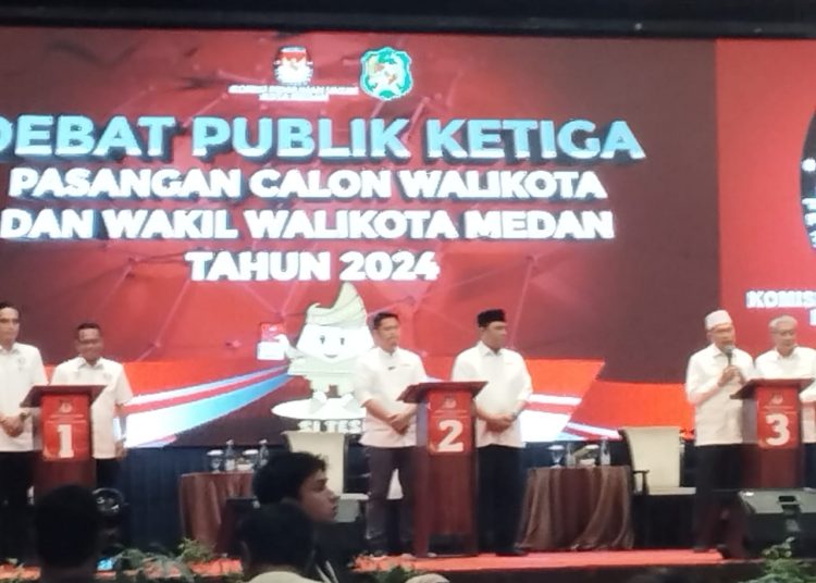 KPU Kota Medan menggelar debat publik ketiga pada Paslon Wali kota dan Wakil Wali kota Medan Tahun 2024. (Satunusantara news/Munawar).
