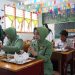 Ketua Persit Kodam I/BB ikut makan sehat bergizi bersama siswa SD Kartika I-4 Pematangsiantar