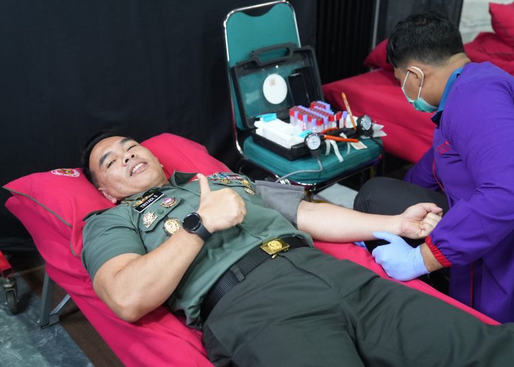 Dispenad menggelar kegiatan donor darah menyambut HUT ke-74 di Aula D.I. Pandjaitan, Madispenad, Jakarta.(Satunusantara news/HO-Dispenad).