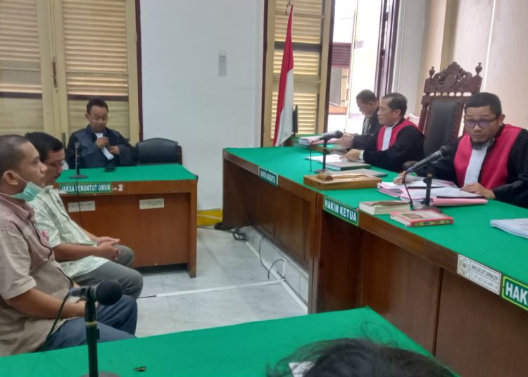 Jaksa Penuntut Umum pada Kejaksaan Tinggi Sumut, Bambang Winanto,  saat  menuntut terdakwa  Ahmad Gong Matua terdakwa Andriansyah Siregar,  di Pengadilan Tipikor Medan.(Satunusantara news/HO-Dokumen).