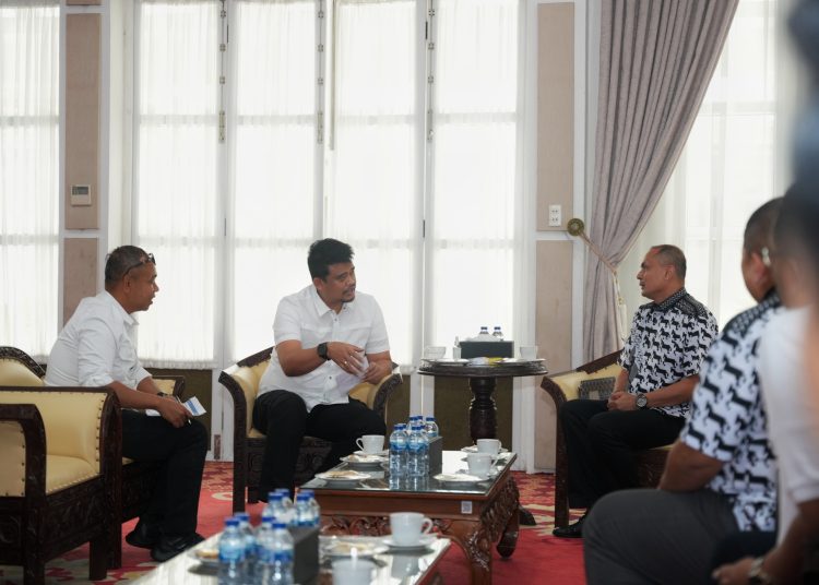 Gubernur Sumut Bobby Nasution, saat menerima Pordasi Sumut, di Aula Tengku Rizal Nurdin (TRN), Medan.(Satunusantara news/HO-Diskominfo Sumut).