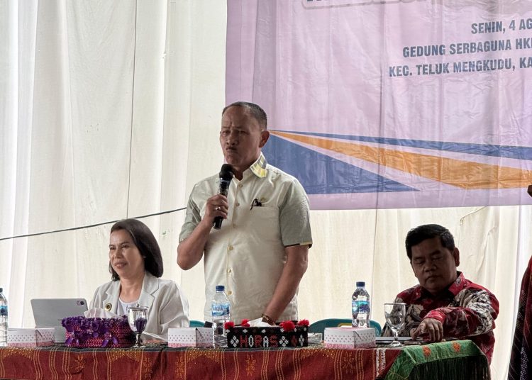 Anggota DPR RI Komisi XIII, Maruli Siahaan (tengah) saat menyampaikan pengarahan.(Satunusantara news/HO-Kanwil KemenHAM Sumut)