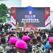 Panggung hiburan prajurit digelar usai upacara HUT ke-80 TNI di Lapangan Merdeka Medan