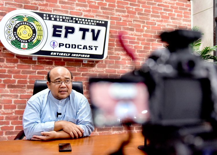 Pengamat ekonomi Universitas Sumatera Utara (USU) Wahyu Ario Pratomo.(Satunusantara news/HO-Diskominfo Sumut).