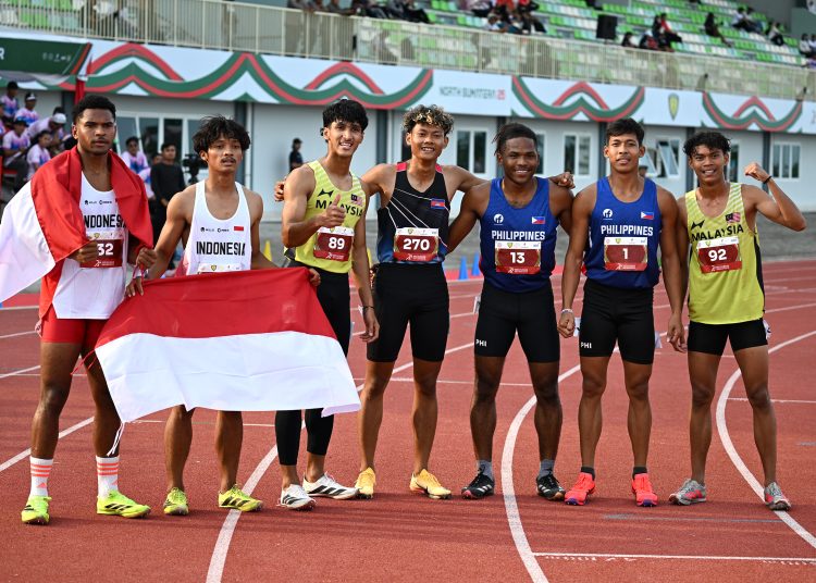 Para atlet dari berbagai negara Asia Tenggara merasa aman dan nyaman saat bertanding pada Kejuaraan Atletik Asia Tenggara U18 & U20 di Stadion Madya Atletik Kawasan Sport Centre Sumut di Kabupaten Deliserdang.(Satunusantara.news/HO-Diskominfo Sumut).