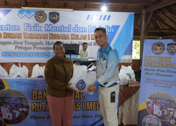 Rutan Kelas I Medan gelar kegiatan fisik mental dan sekaligus salurkan 50 paket bantuan sosial kepada masyarakat