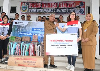 Wagub Sumut terima bantuan dari PT Pertagas untuk penanganan korban bencana
