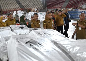 Wagub pantau logistik bantuan untuk korban bencana di Gedung Serbaguna Pemprov Sumut