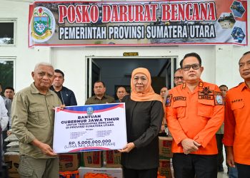 Wagub terima bantuan logistik dari Pemprov Jatim untuk korban bencana di Sumut