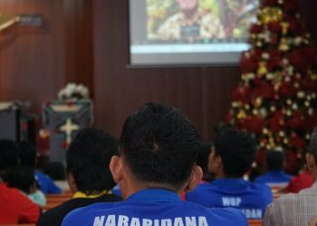Lapas Kelas I Medan ikuti kegiatan Ibadah Natal warga binaan diselenggarakan YPWBP Cahaya Kasih