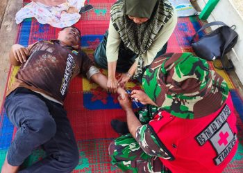 Satgas Yonzipur I/DD bersama PT Nindya Karya tuntaskan pembangunan Jembatan Bailey di Desa Garoga Tapsel