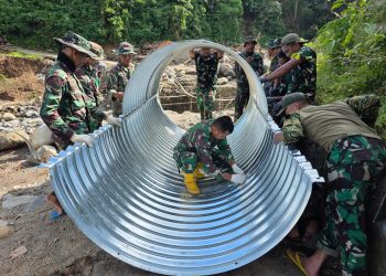 Kodam I/BB mulai laksanakan pembangunan Jembatan Aramco di Desa Lubuk Manik Padangsidimpuan