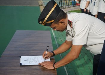 Lapas Kelas I Medan gelar apel pagi dan penandatanganan Perjanjian Kinerja Tahun 2026