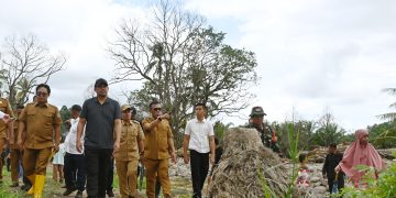 Gubernur Sumut tinjau langsung pembangunan tanggul Sungai Badiri di Tapteng