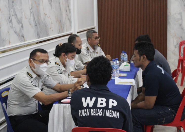 Rutan Kelas I Medan, saat menggelar asesmen kebutuhan rehabilitasi sosial bagi warga binaan di Rutan Medan.(Satunusantara news/HO-Rutan Medan)